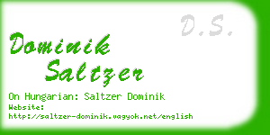 dominik saltzer business card